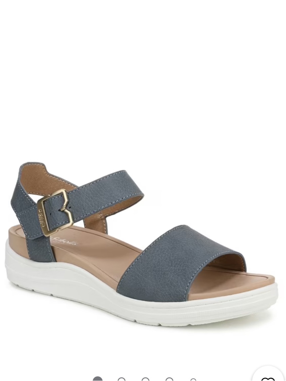 Dr. Scholl's Womens Time Off Sky Sandal Women's Blue Casual Ankle-Strap Sandal